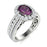 14Kt Gold Oval Brilliant Natural Alexandrite And Diamond Ring (Alexandrite 1.25 cts. White Diamonds 1.20 cts.)