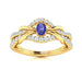 14kt Gold Oval Brilliant Tanzanite and Diamond Ladies Ring (Tanzanite 0.25 cts. Diamonds 0.25 cts.)