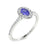 14Kt Gold Oval Brilliant Tanzanite and Diamond Ladies Ring (Tanzanite 0.30 cts. White Diamonds 0.20 cts.)