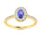 14Kt Gold Oval Brilliant Tanzanite and Diamond Ladies Ring (Tanzanite 0.30 cts. White Diamonds 0.20 cts.)