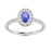 14Kt Gold Oval Brilliant Tanzanite and Diamond Ladies Ring (Tanzanite 0.30 cts. White Diamonds 0.20 cts.)