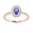 14Kt Gold Oval Brilliant Tanzanite and Diamond Ladies Ring (Tanzanite 0.30 cts. White Diamonds 0.20 cts.)
