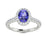 14kt Gold Oval brilliant Tanzanite and Diamond Ladies Ring (Tanzanite 0.60 cts. Diamonds 0.35 cts.)