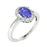 14KT Gold Oval Brilliant Tanzanite and Diamond Ladies Ring (Tanzanite 0.90 cts. White Diamonds 0.28 cts.)
