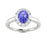 14KT Gold Oval Brilliant Tanzanite and Diamond Ladies Ring (Tanzanite 0.90 cts. White Diamonds 0.28 cts.)
