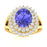 14KT Gold Oval Brilliant Tanzanite and Diamond Ladies Ring (Tanzanite 1.25 ct. White Diamonds 0.25 cts.)