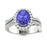 14KT Gold Oval Brilliant Tanzanite and Diamond Ladies Ring (Tanzanite 1.40 cts. White Diamond 0.30 cts.)