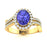 14KT Gold Oval Brilliant Tanzanite and Diamond Ladies Ring (Tanzanite 1.40 cts. White Diamond 0.30 cts.)