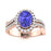 14KT Gold Oval Brilliant Tanzanite and Diamond Ladies Ring (Tanzanite 1.40 cts. White Diamond 0.30 cts.)