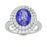 14kt Gold Oval brilliant Tanzanite and Diamond Ladies Ring (Tanzanite 1.50 cts. Diamonds 0.60 cts.)