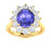 14KT Gold Oval Brilliant Tanzanite and Diamond Ladies Ring (Tanzanite 1.60 cts. White Diamond 0.90 cts.)