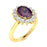 14KT Gold Oval Natural Alexandrite and Diamond Ladies Ring (Alexandrite 2.25 cts. White Diamonds 0.50 cts.)