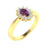 14KT Gold Oval Natural Alexandrite and Diamond Ladies Ring (Natural Alexandrite 0.5 cts. White Diamond 0.22 cts.)