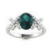 14KT Gold Oval Natural Alexandrite and Diamond Ladies Ring (Natural Alexandrite 0.9 cts. White Diamond 0.04 cts.)