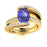 14kt Gold Oval shaped Tanzanite and Diamond Ladies Ring (Tanzanite 1.50 cts. Diamonds 0.30 cts.)