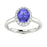 14kt Gold Oval Tanzanite and Diamond Ladies Ring (Tanzanite 0.70ct Diamonds 0.20 cts)