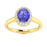 14kt Gold Oval Tanzanite and Diamond Ladies Ring (Tanzanite 0.70ct Diamonds 0.20 cts)