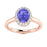 14kt Gold Oval Tanzanite and Diamond Ladies Ring (Tanzanite 0.70ct Diamonds 0.20 cts)