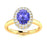 14kt Gold Oval Tanzanite and Diamond Ladies Ring (Tanzanite 1.00ct Diamonds 0.40 cts)