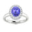 14kt Gold Oval Tanzanite and Diamond Ladies Ring (Tanzanite 1.00ct Diamonds 0.40 cts)