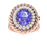 14KT Gold Oval Tanzanite and Diamond Ladies Ring (Tanzanite 2.50 cts. White Diamond 0.60 cts.)