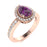 14Kt Gold Pear Cut Natural Alexandrite and Diamond Ladies Ring (Alexandrite 1.50 cts. White Diamonds 0.30 cts.)