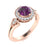 14KT Gold Round Alexandrite and Diamond Ladies Ring (Alexandrite 0.75 cts. White Diamond 0.08 cts.)