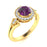 14KT Gold Round Alexandrite and Diamond Ladies Ring (Alexandrite 0.75 cts. White Diamond 0.08 cts.)