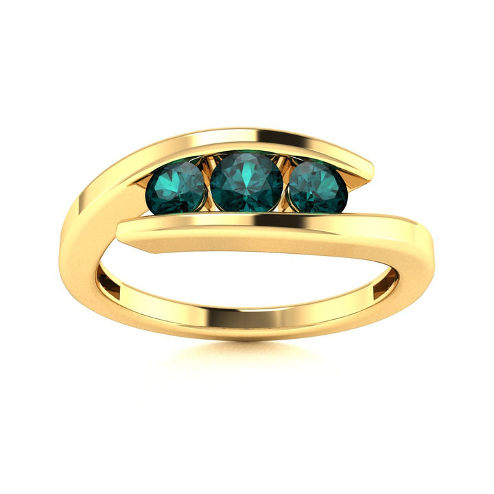 14Kt Gold Round Brilliant Cut Natural Alexandrite Ladies Ring (Alexandrite 0.45 cts.)