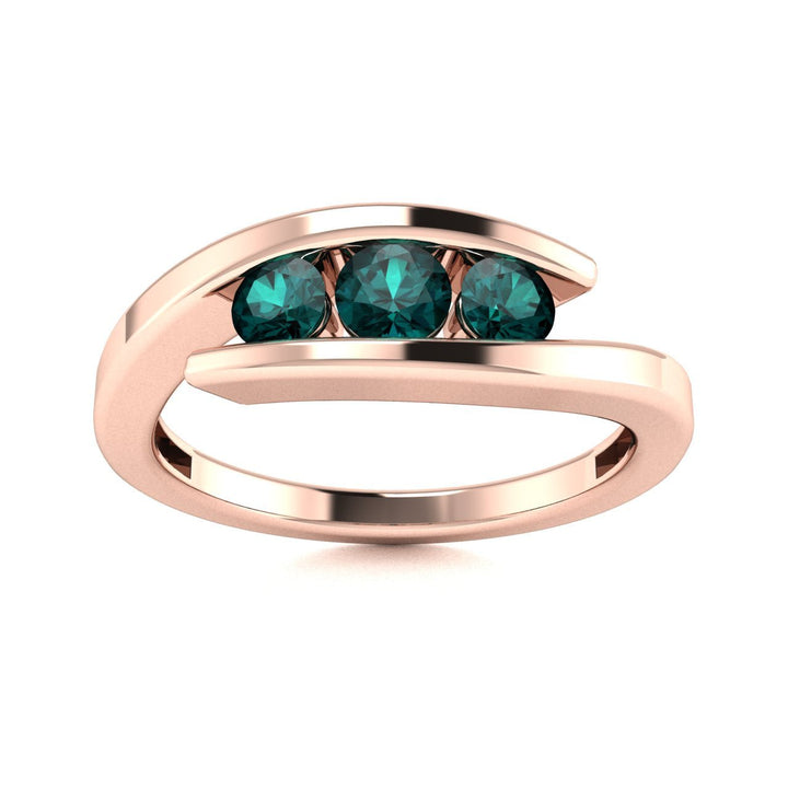 14Kt Gold Round Brilliant Cut Natural Alexandrite Ladies Ring (Alexandrite 0.45 cts.)