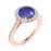 14Kt Gold Round Brilliant Cut Tanzanite and Diamond Ladies Ring (Tanzanite 1.50 cts. White Diamonds 0.40 cts.)
