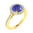14Kt Gold Round Brilliant Cut Tanzanite and Diamond Ladies Ring (Tanzanite 1.50 cts. White Diamonds 0.40 cts.)