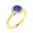 14kt Gold Round brilliant Tanzanite and Diamond Ladies Ring (Tanzanite 0.75 cts. Diamonds 0.50 cts.)