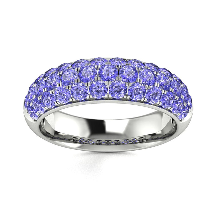 14KT Gold Round Brilliant Tanzanite and Diamond Ladies Ring (Tanzanite 1.40 cts.)