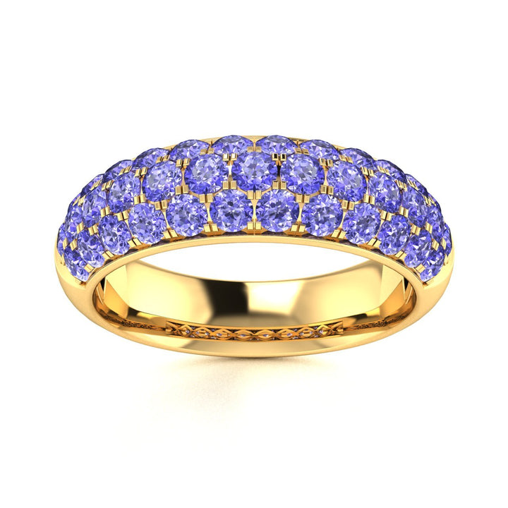 14KT Gold Round Brilliant Tanzanite and Diamond Ladies Ring (Tanzanite 1.40 cts.)