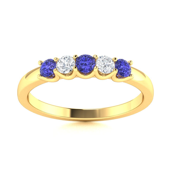 14KT Gold Tanzanite and Diamond Ladies Ring (Tanzanite 0.26 cts. White Diamond 0.14 cts.)