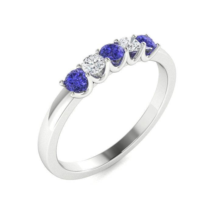 14KT Gold Tanzanite and Diamond Ladies Ring (Tanzanite 0.26 cts. White Diamond 0.14 cts.)