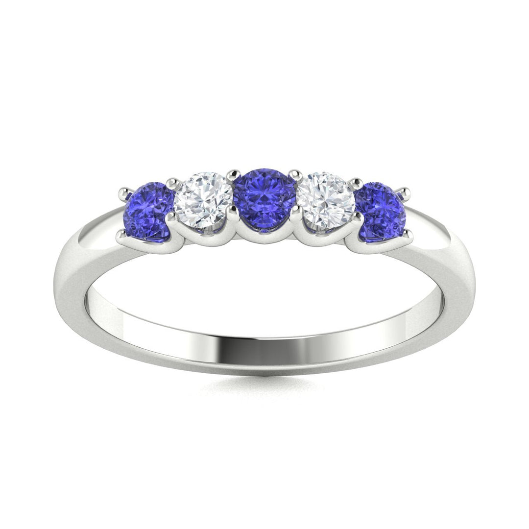 14KT Gold Tanzanite and Diamond Ladies Ring (Tanzanite 0.26 cts. White Diamond 0.14 cts.)