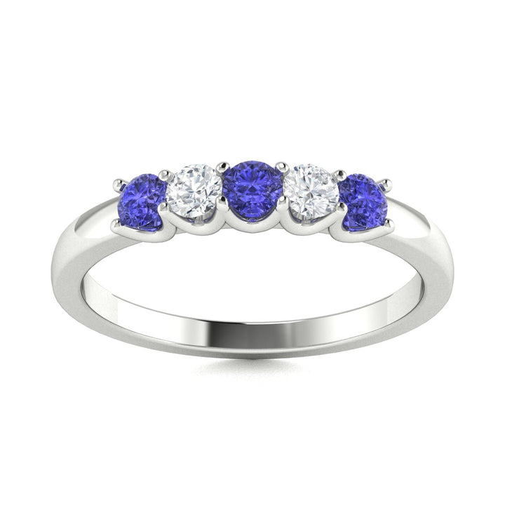 14KT Gold Tanzanite and Diamond Ladies Ring (Tanzanite 0.26 cts. White Diamond 0.14 cts.)