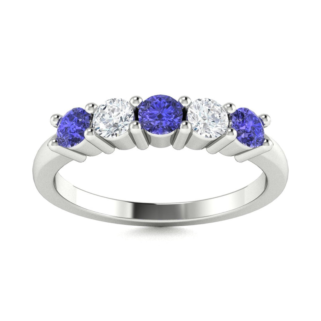14KT Gold Tanzanite and Diamond Ladies Ring (Tanzanite 0.35 cts. White Diamond 0.21 cts.)