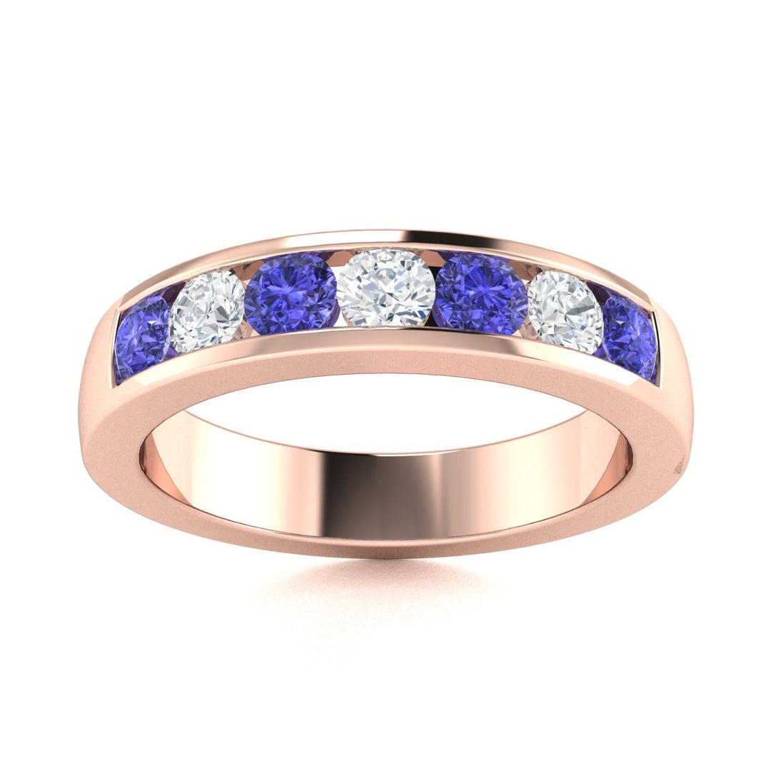14KT Gold Tanzanite and Diamond Ladies Ring (Tanzanite 0.36 cts. White Diamond 0.25 cts.)