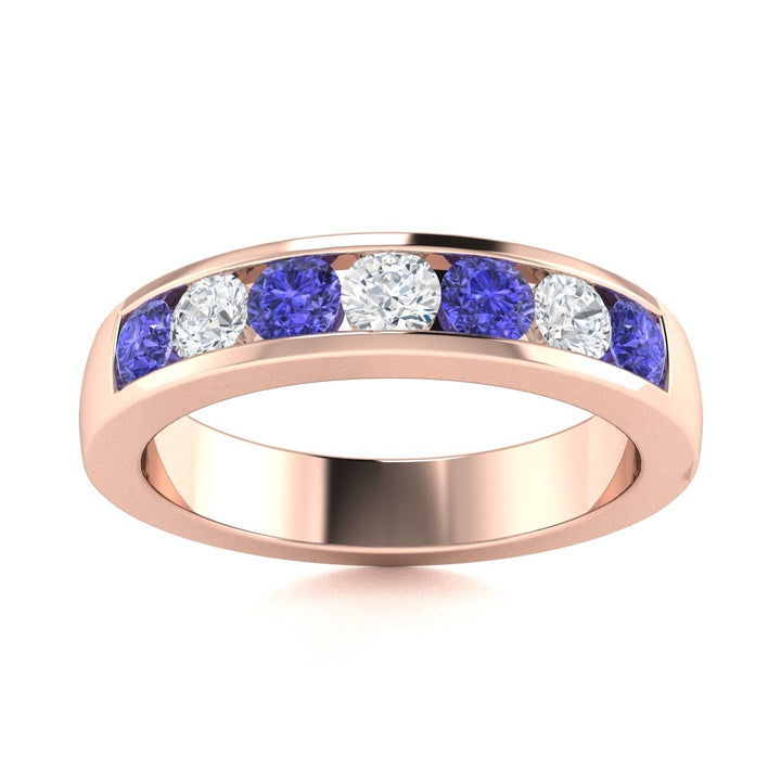 14KT Gold Tanzanite and Diamond Ladies Ring (Tanzanite 0.36 cts. White Diamond 0.25 cts.)