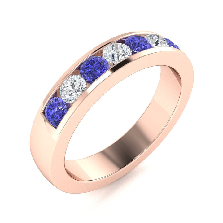 14KT Gold Tanzanite and Diamond Ladies Ring (Tanzanite 0.36 cts. White Diamond 0.25 cts.)