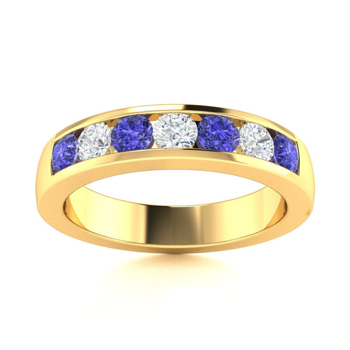 14KT Gold Tanzanite and Diamond Ladies Ring (Tanzanite 0.36 cts. White Diamond 0.25 cts.)