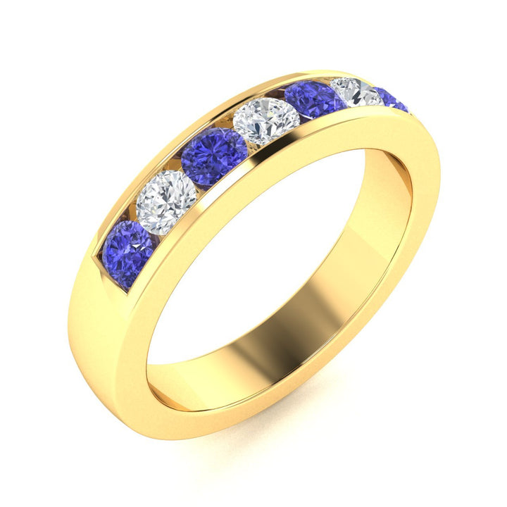 14KT Gold Tanzanite and Diamond Ladies Ring (Tanzanite 0.36 cts. White Diamond 0.25 cts.)