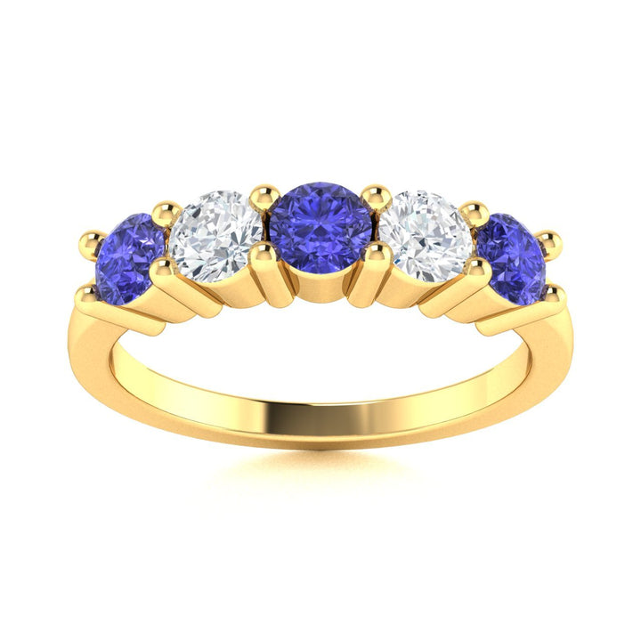 14KT Gold Tanzanite and Diamond Ladies Ring (Tanzanite 0.38 cts. White Diamond 0.23 cts.)
