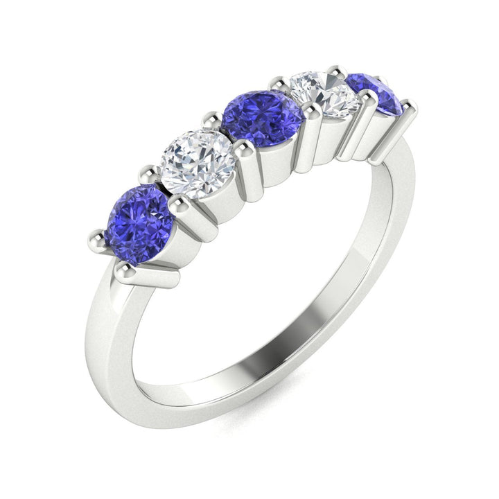 14KT Gold Tanzanite and Diamond Ladies Ring (Tanzanite 0.38 cts. White Diamond 0.23 cts.)