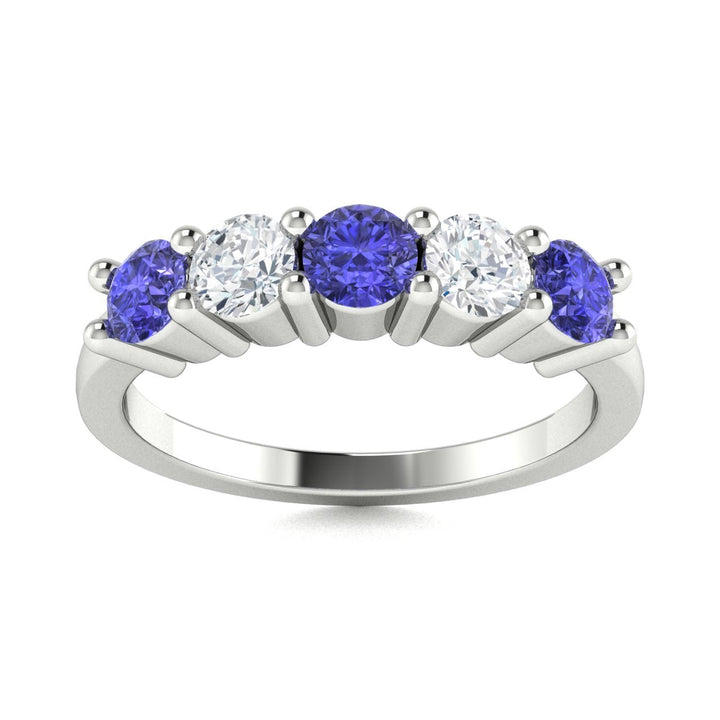 14KT Gold Tanzanite and Diamond Ladies Ring (Tanzanite 0.38 cts. White Diamond 0.23 cts.)