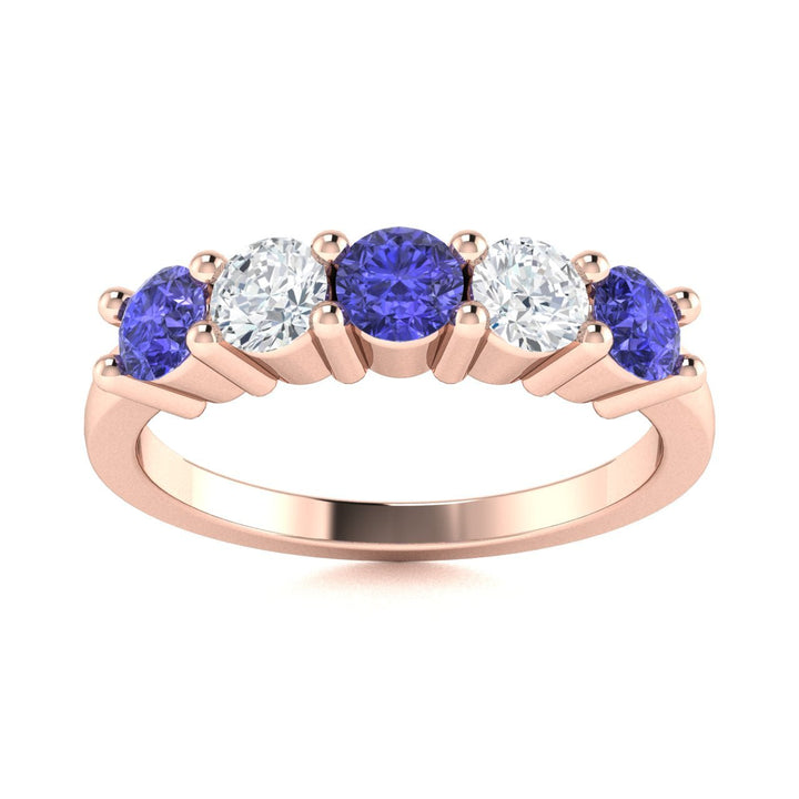 14KT Gold Tanzanite and Diamond Ladies Ring (Tanzanite 0.38 cts. White Diamond 0.23 cts.)