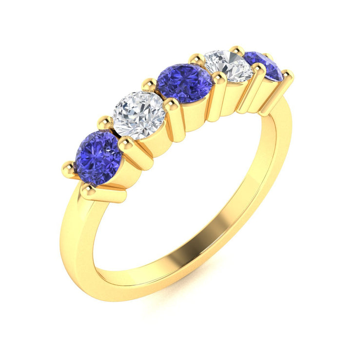14KT Gold Tanzanite and Diamond Ladies Ring (Tanzanite 0.38 cts. White Diamond 0.23 cts.)